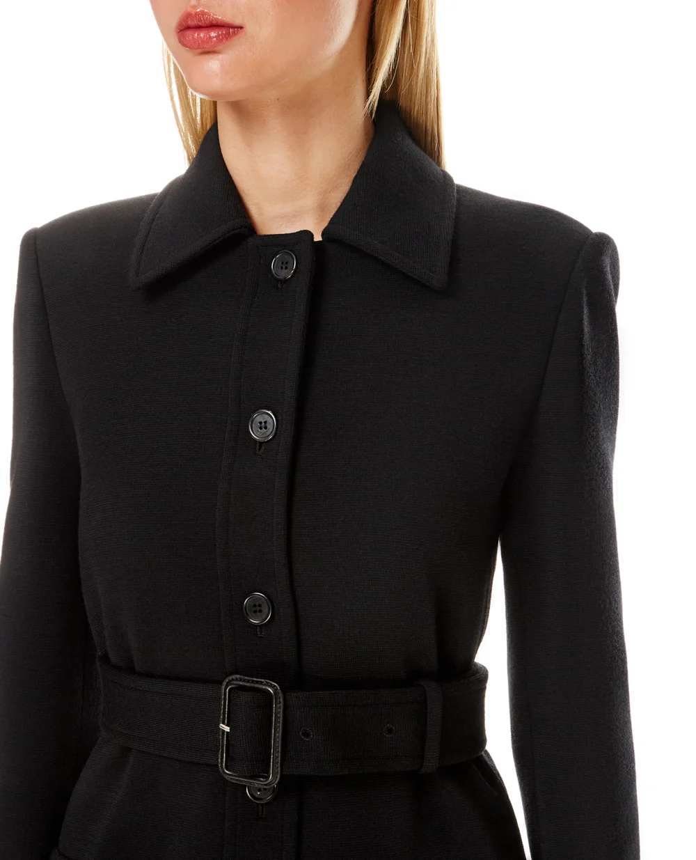 Шерстяное пальто Saint Laurent 658324-Y288V, черный цвет • Купить в интернет-магазине Kameron