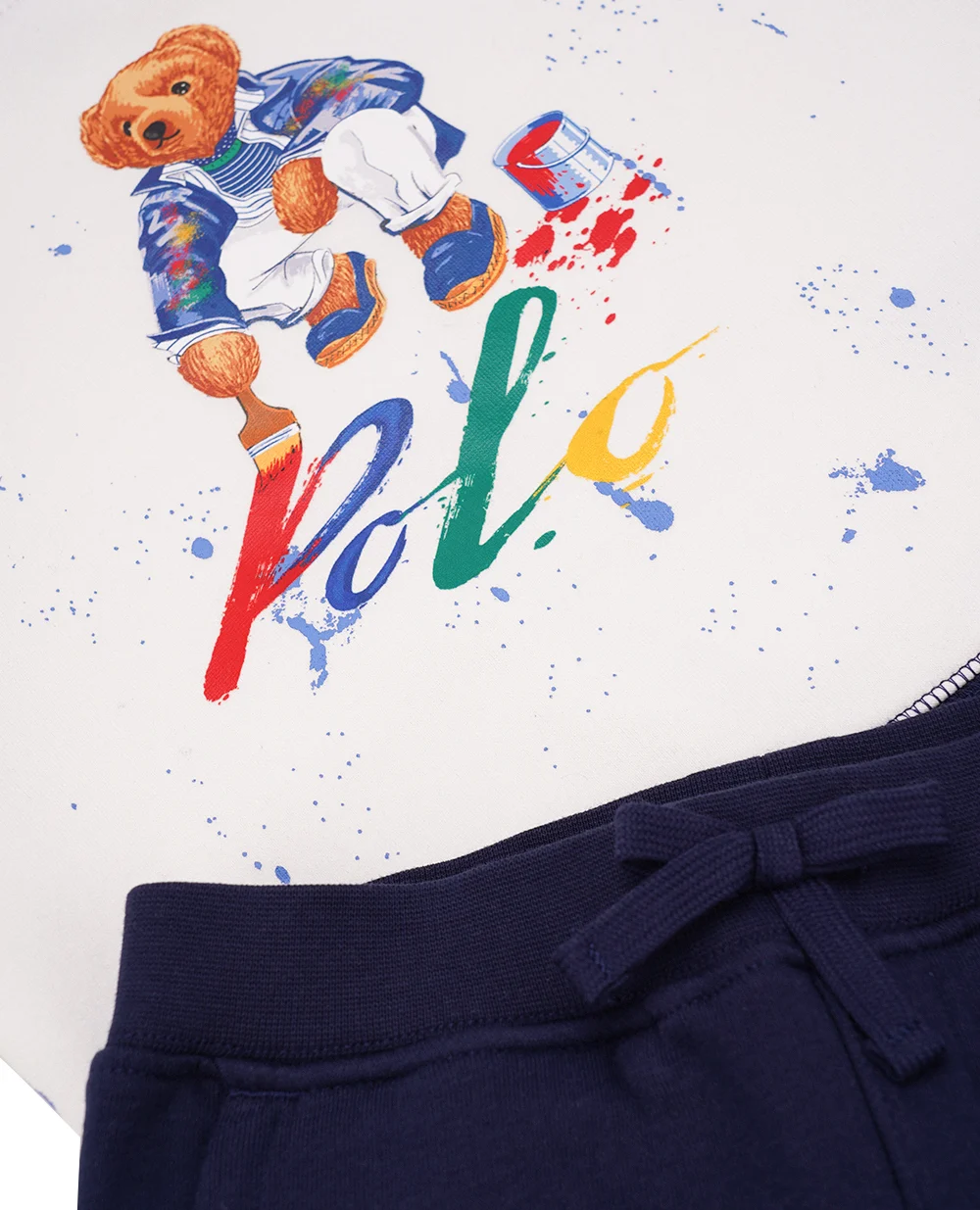 Дитячий костюм Polo Bear (світшот, штани) Polo Ralph Lauren Kids 320926956001, білий колір • Купити в інтернет-магазині Kameron