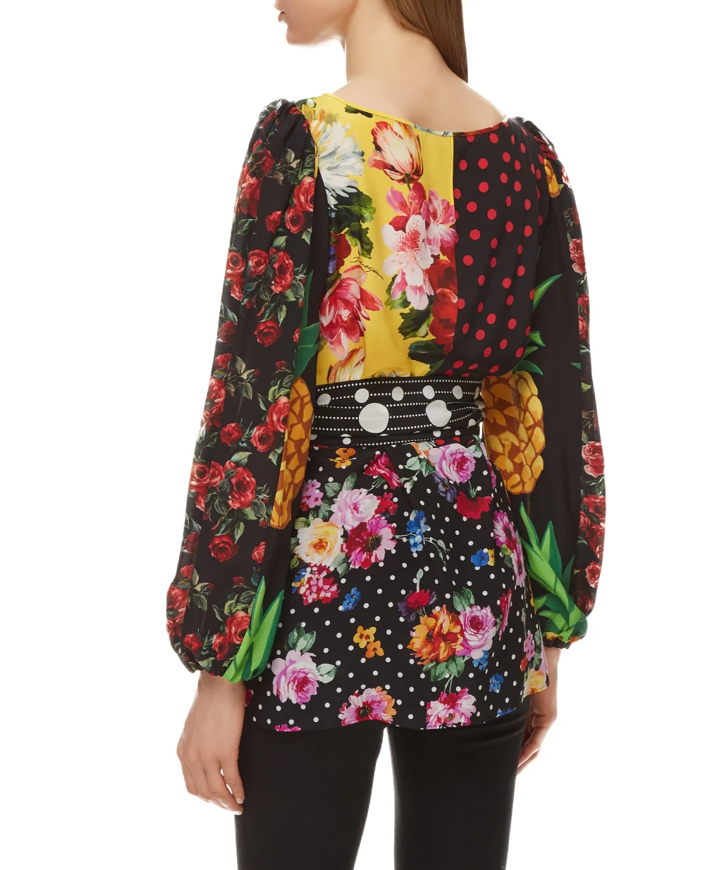 Шовкова блуза Dolce&Gabbana F75E3T-GDY58, різнокольоровий колір • Купити в інтернет-магазині Kameron