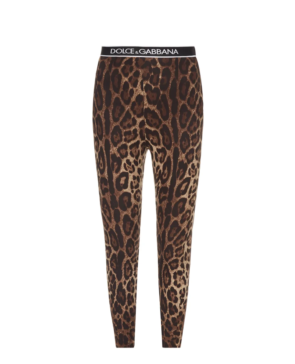 Шелковые леггинсы Dolce&Gabbana FTB8FT-FSADD, коричневый цвет • Купить в интернет-магазине Kameron
