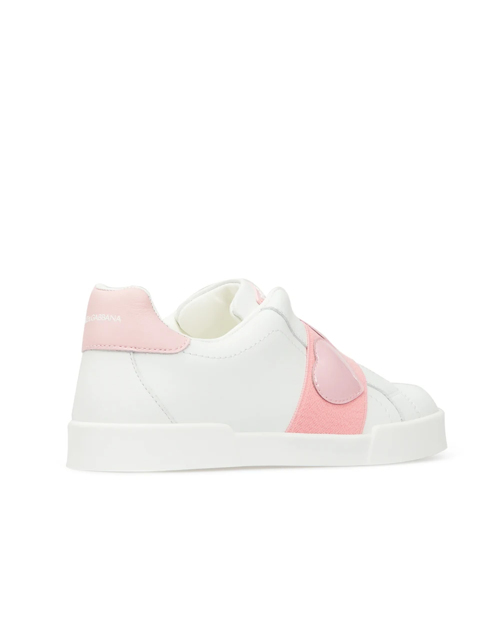 Кожаные сникеры Portofino Dolce&Gabbana Kids D10942-AZ786-M, белый цвет • Купить в интернет-магазине Kameron
