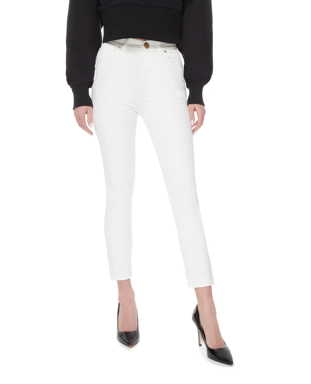 Джинсы Balmain AF1MG006DB69, белый цвет • Купить в интернет-магазине Kameron