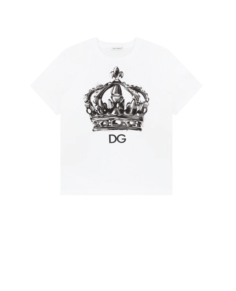 футболка Dolce&Gabbana Kids L4JTBL-G7XPA-B, белый цвет • Купить в интернет-магазине Kameron