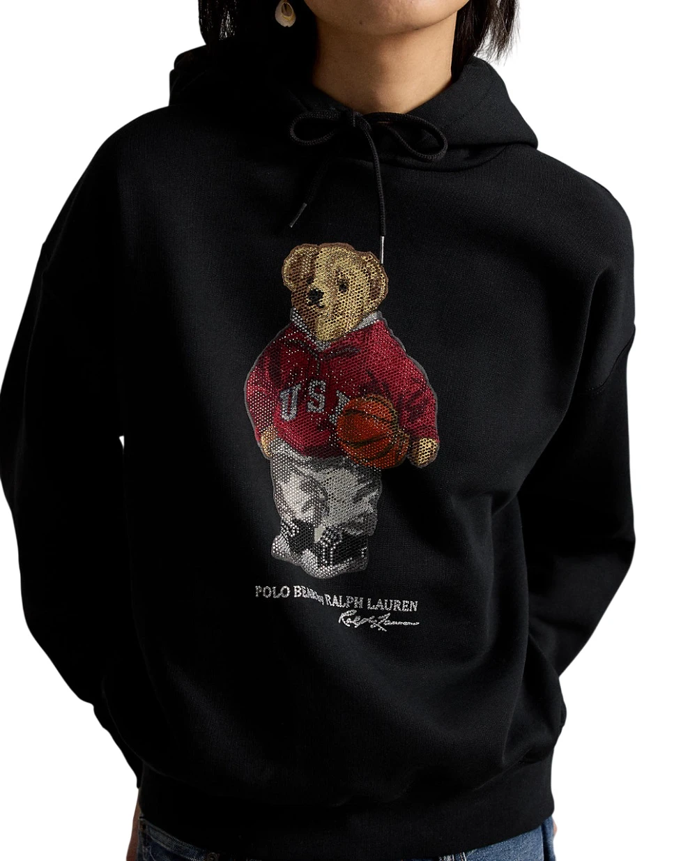 Худи Polo Bear из флиса Polo Ralph Lauren 211A99343001, черный цвет • Купить в интернет-магазине Kameron