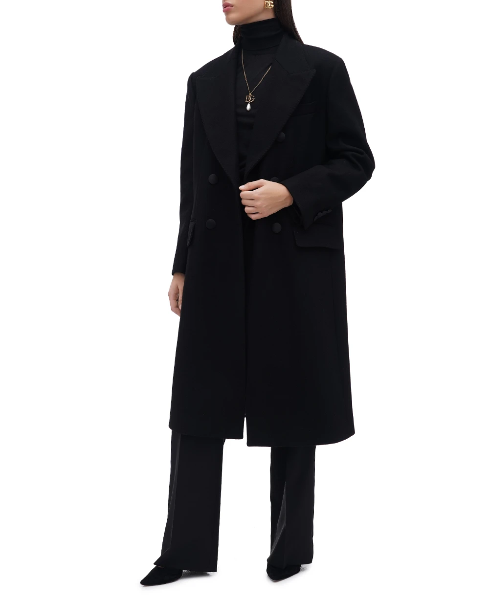 Пальто Dolce&Gabbana F0F1MT-HUMN1, черный цвет • Купить в интернет-магазине Kameron