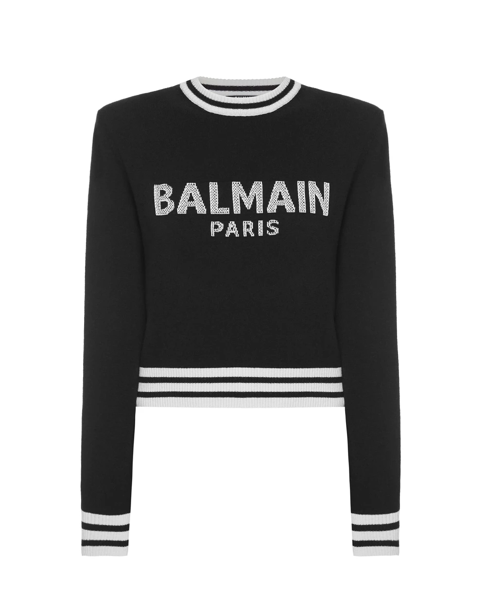 Шерстяной джемпер Balmain WF1KA000K225, черный цвет • Купить в интернет-магазине Kameron