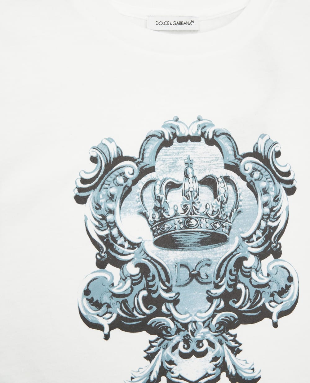 Футболка Dolce&Gabbana Kids L4JT8A-G7YBK-B, белый цвет • Купить в интернет-магазине Kameron