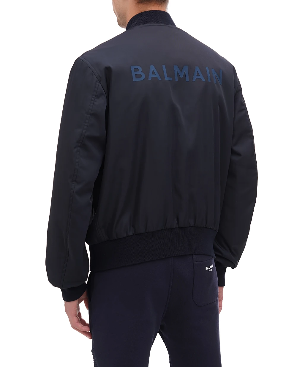 Бомбер Balmain BH0TF445XG49, темно-синий цвет • Купить в интернет-магазине Kameron
