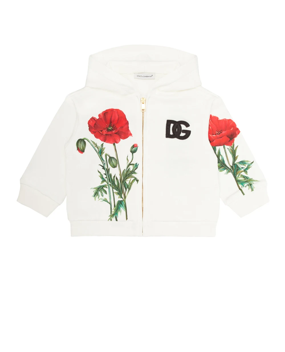 Детское худи (костюм) Dolce&Gabbana Kids L2JW8B-G7G9Q, белый цвет • Купить в интернет-магазине Kameron