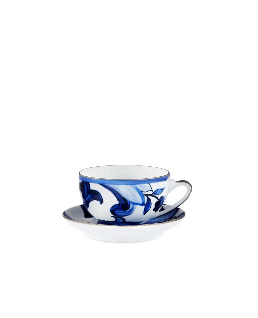 Чайная чашка с блюдцем из фарфора Dolce&Gabbana TC0102-TCA37, синий цвет • Купить в интернет-магазине Kameron