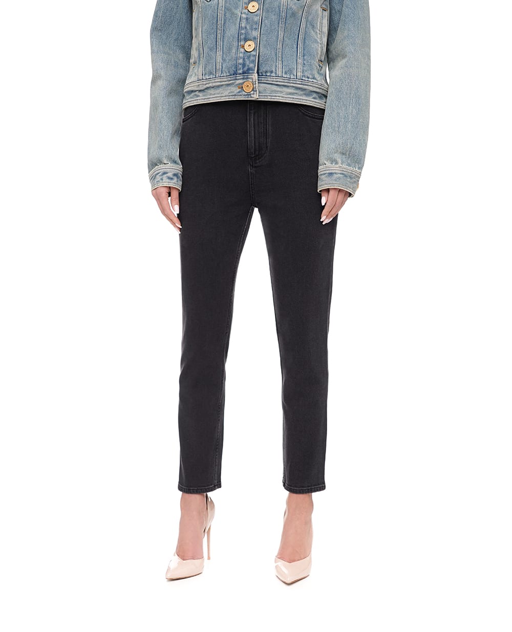 Джинсы Balmain CF1MG007DB67, темно-серый цвет • Купить в интернет-магазине Kameron