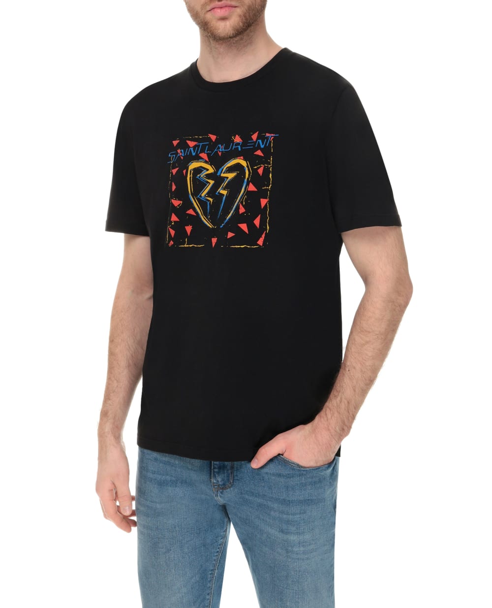 Футболка Saint Laurent 631805-YBVV2-, черный цвет • Купить в интернет-магазине Kameron