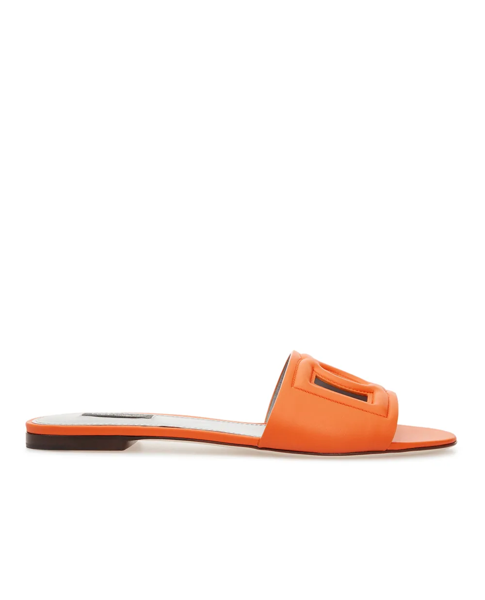 Кожаные мюли Dolce&Gabbana CQ0436-AO049, оранжевый цвет • Купить в интернет-магазине Kameron