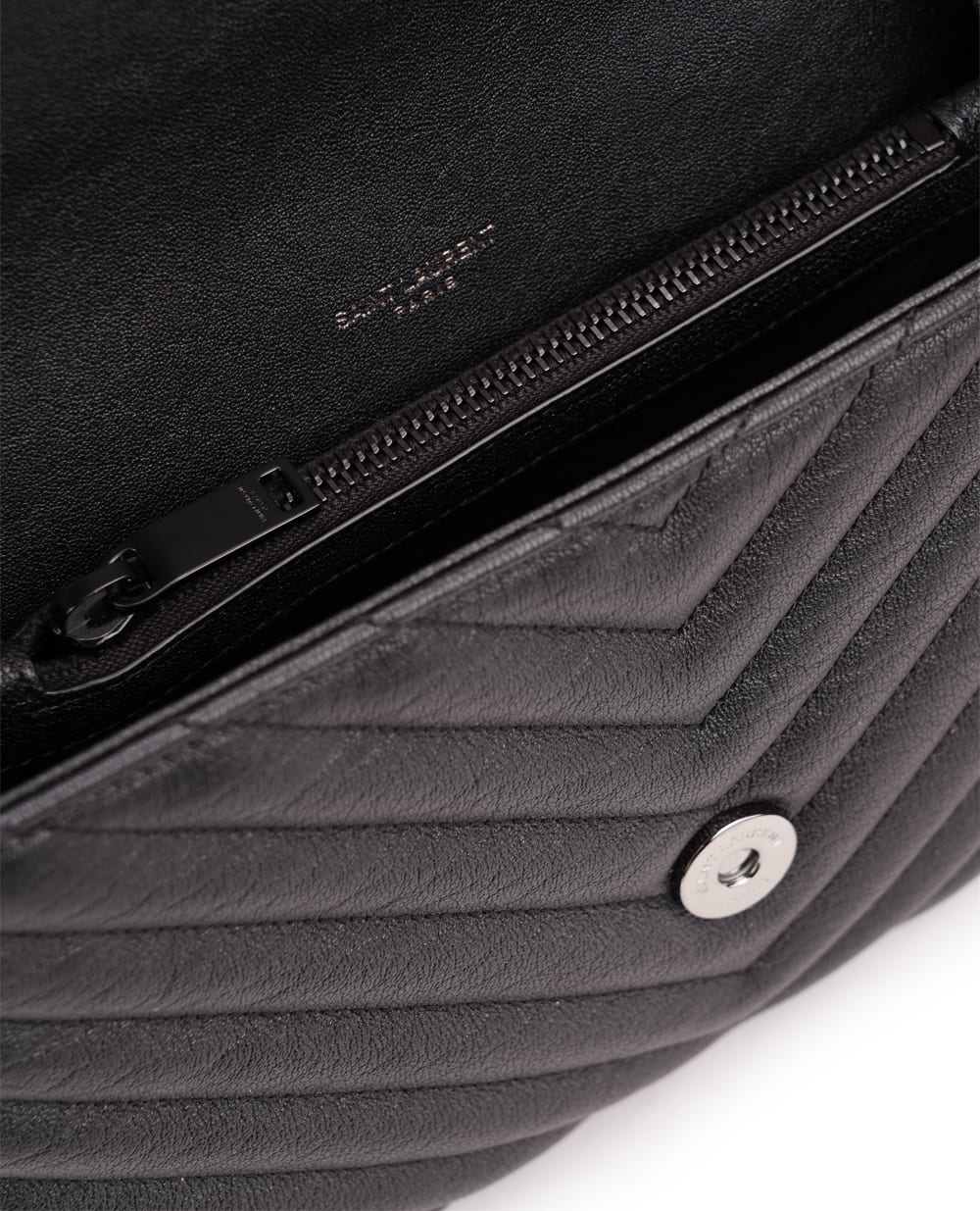 Кожаная сумка College Medium Saint Laurent 600279-BRM08, черный цвет • Купить в интернет-магазине Kameron