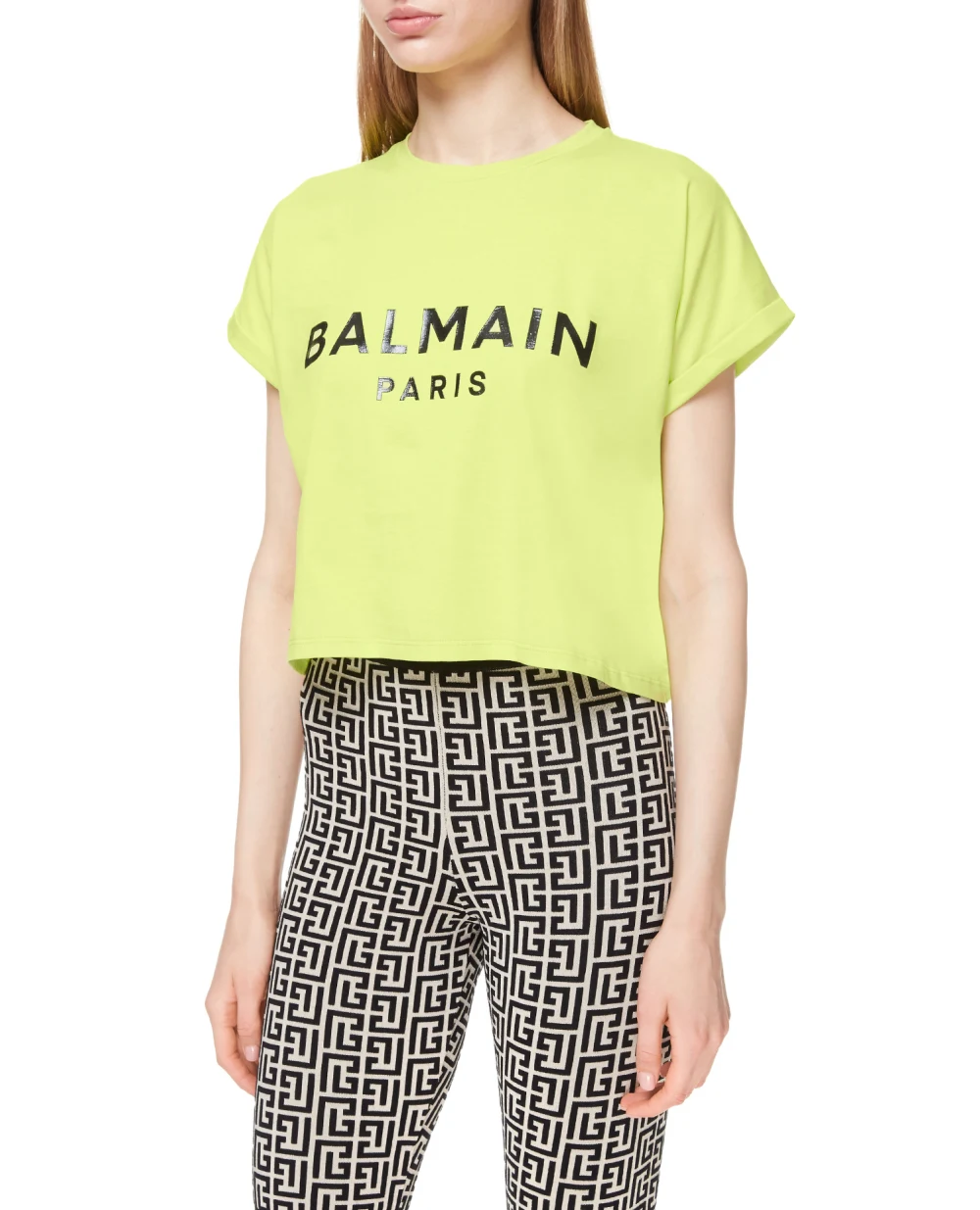 Футболка Balmain VF0EE005B035, салатовый цвет • Купить в интернет-магазине Kameron