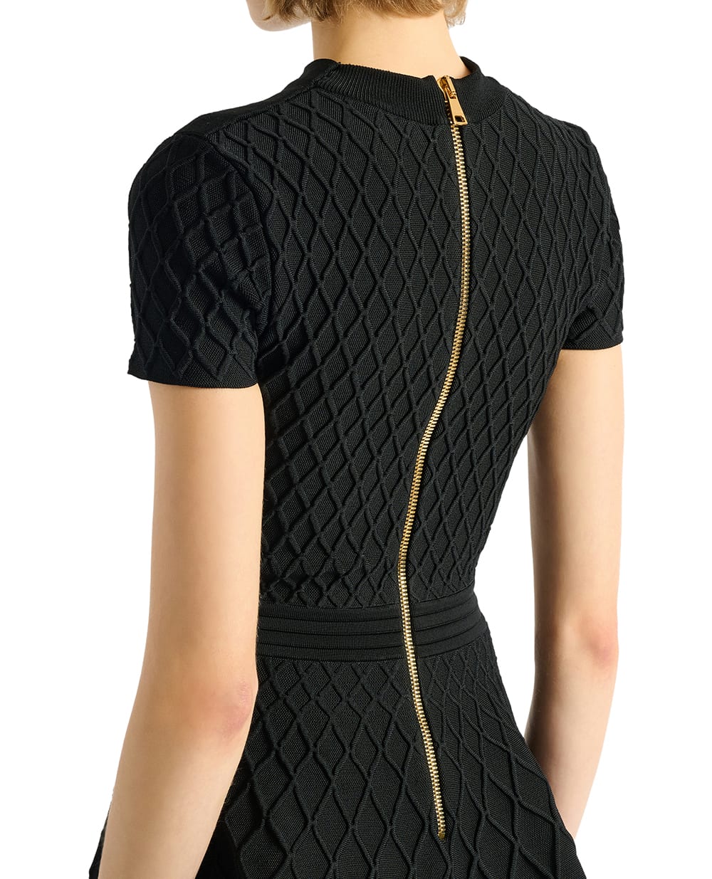 Платье мини Balmain HF1R7520KK20, черный цвет • Купить в интернет-магазине Kameron