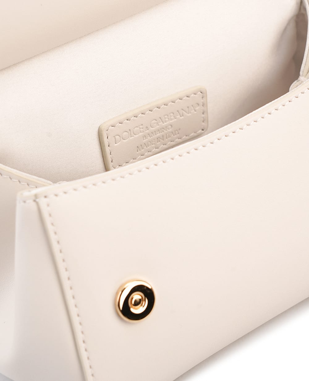 Детская кожаная сумка Sicily Dolce&Gabbana EB0003-AU605, белый цвет • Купить в интернет-магазине Kameron
