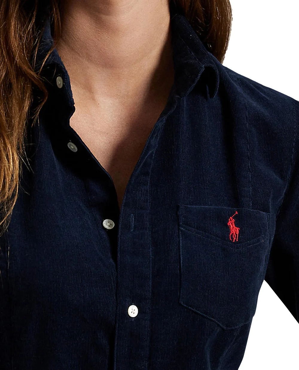 Платье-рубашка вельветовое Polo Ralph Lauren 211972069004, синий цвет • Купить в интернет-магазине Kameron