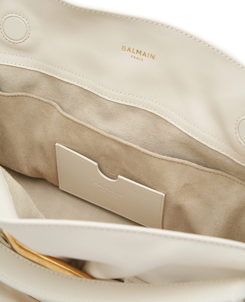 Кожаная сумка Anthem Medium Balmain FN1KK990LVGX, белый цвет • Купить в интернет-магазине Kameron