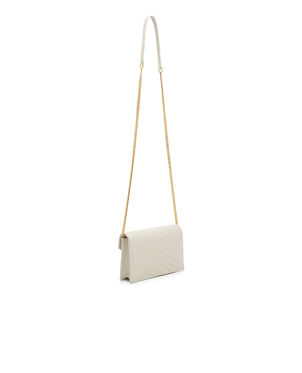 Сумка-конверт Cassandre з телячої шкіри Saint Laurent 857605-BOW01, кремовий колір • Купити в інтернет-магазині Kameron