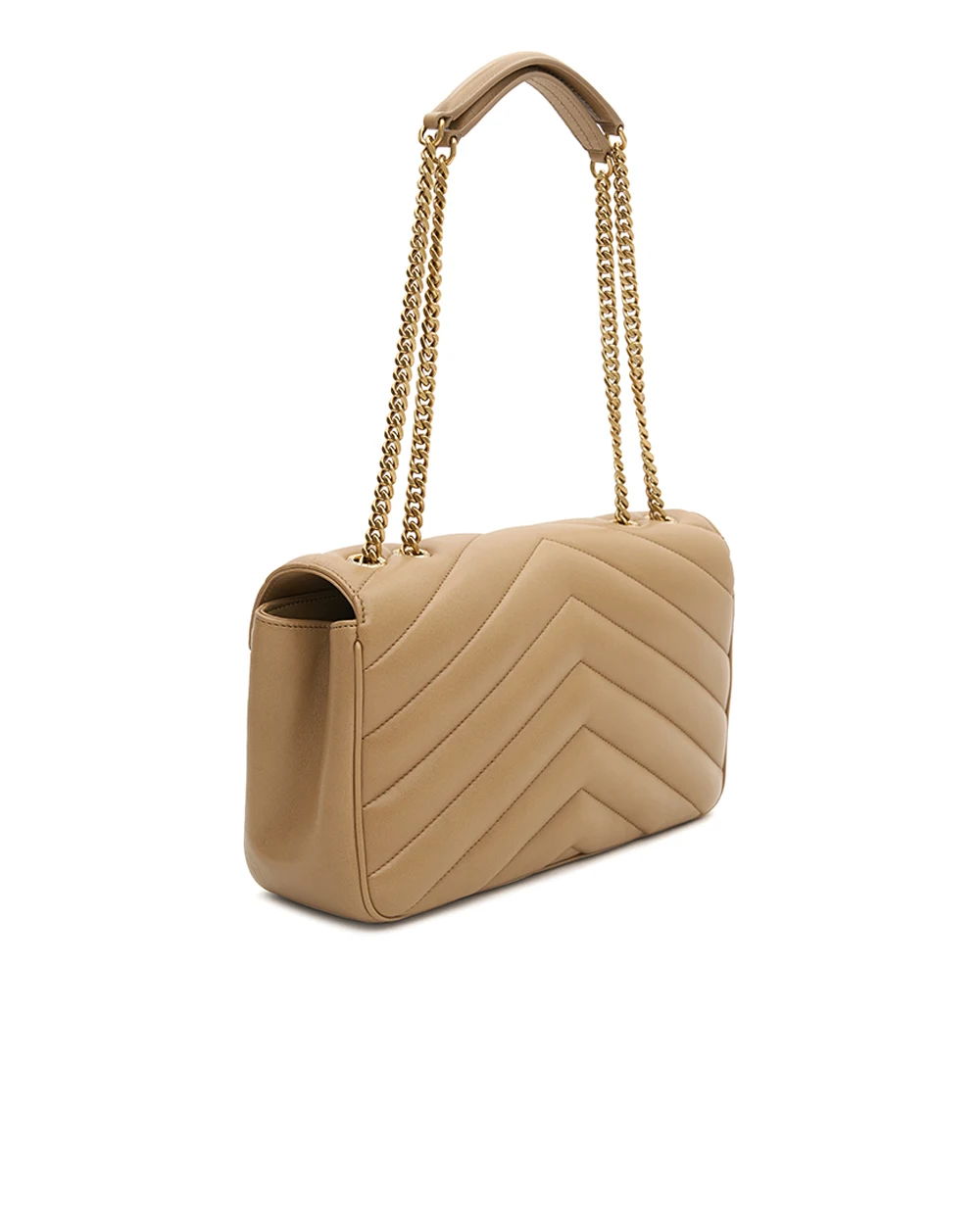 Сумка из кожи Loulou Medium Saint Laurent 801439-AAEAX, светло-бежевый цвет • Купить в интернет-магазине Kameron