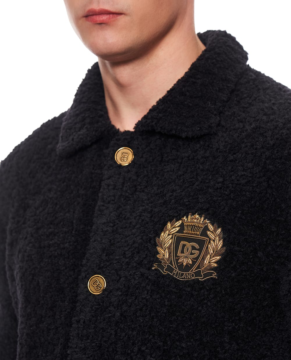 Кардиган с шерстью Dolce&Gabbana GXVH0Z-JGML3, черный цвет • Купить в интернет-магазине Kameron