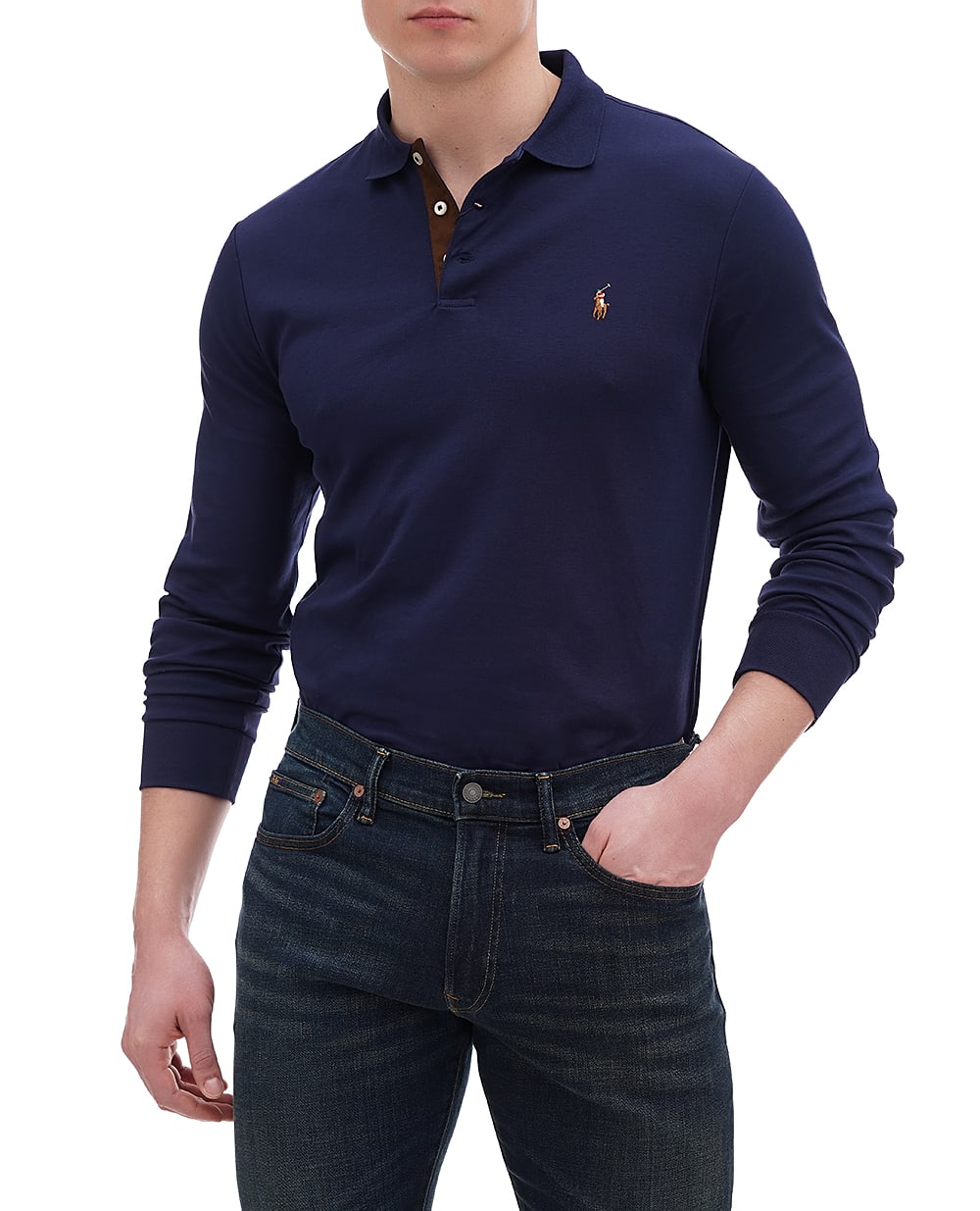 Поло Polo Ralph Lauren 710671785001, темно-синий цвет • Купить в интернет-магазине Kameron