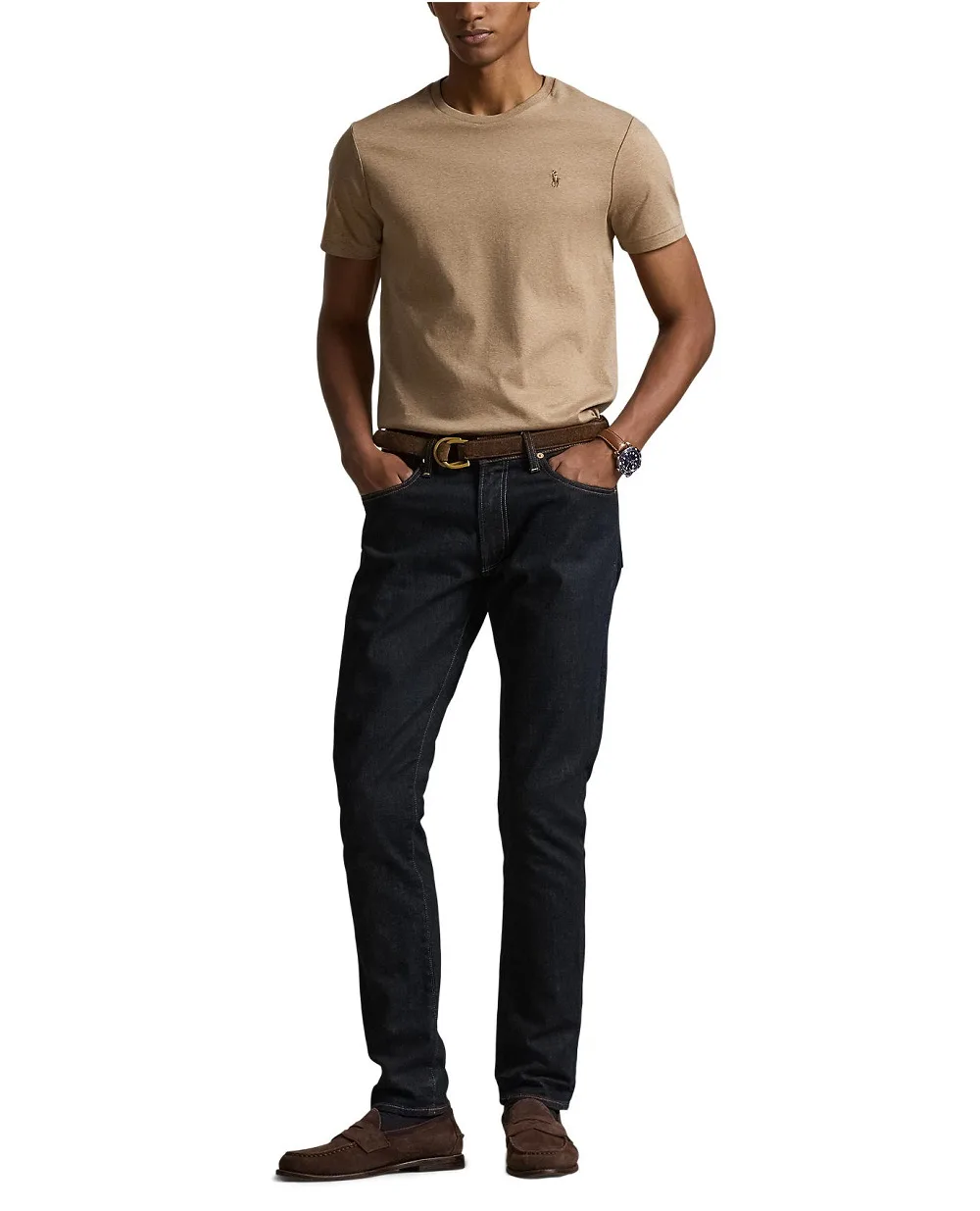 Футболка Polo Ralph Lauren 710740727030, бежевый цвет • Купить в интернет-магазине Kameron