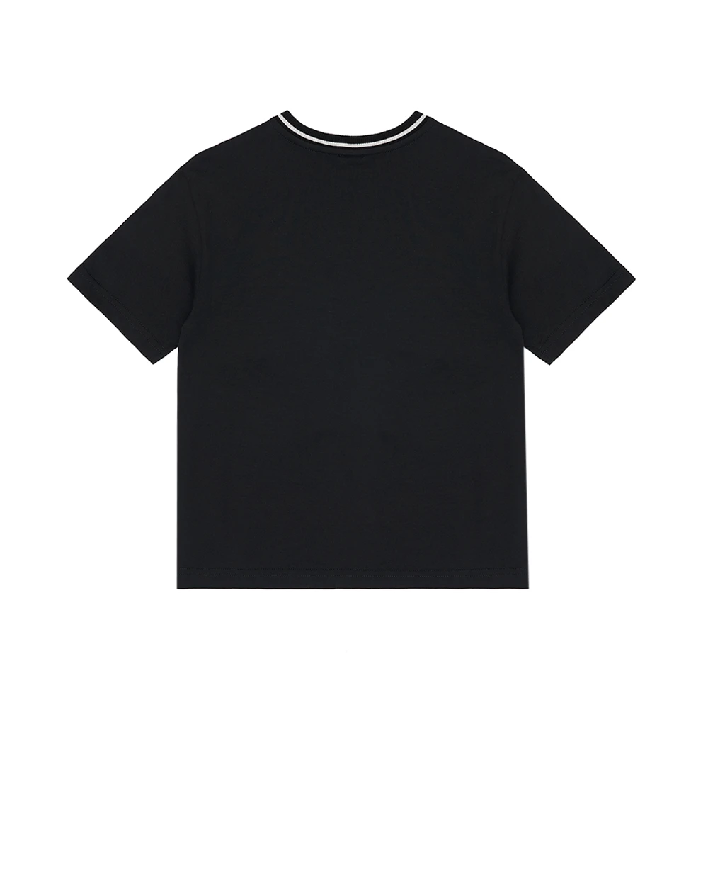 Детская футболка с принтом Dolce&Gabbana Kids L4JTHV-G7PTO-B, черный цвет • Купить в интернет-магазине Kameron