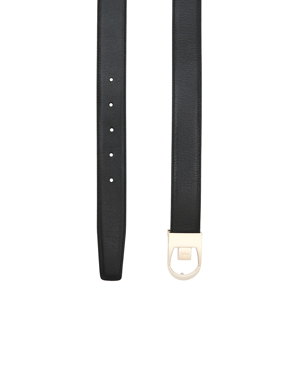 Двосторонній шкіряний ремінь Saint Laurent 828728-AAEWG, коричневий колір • Купити в інтернет-магазині Kameron