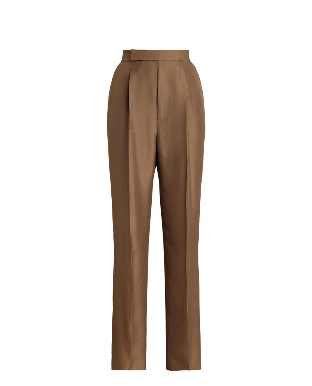 Шелковые брюки Ralph Lauren Collection 290966345001, коричневый цвет • Купить в интернет-магазине Kameron