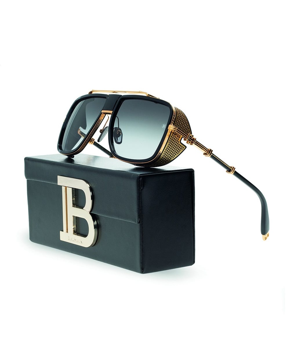 Солнцезащитные очки O.R. Balmain BPS-104A-59, черный цвет • Купить в интернет-магазине Kameron