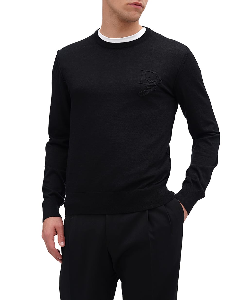 Пуловер Dolce&Gabbana GXX02Z-JAWXR, черный цвет • Купить в интернет-магазине Kameron