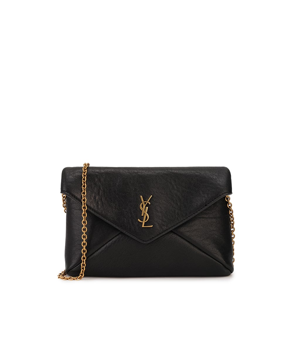 Кожаная сумка Cassandre Chain Pouch Saint Laurent 819271-AACYT, черный цвет • Купить в интернет-магазине Kameron