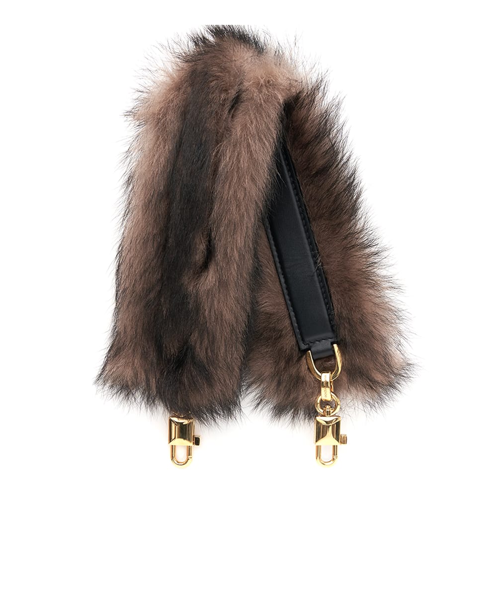 Плечевой ремень для сумки из меха овчины и телячьей кожи Dolce&Gabbana BI3491-A0525, коричневый цвет • Купить в интернет-магазине Kameron