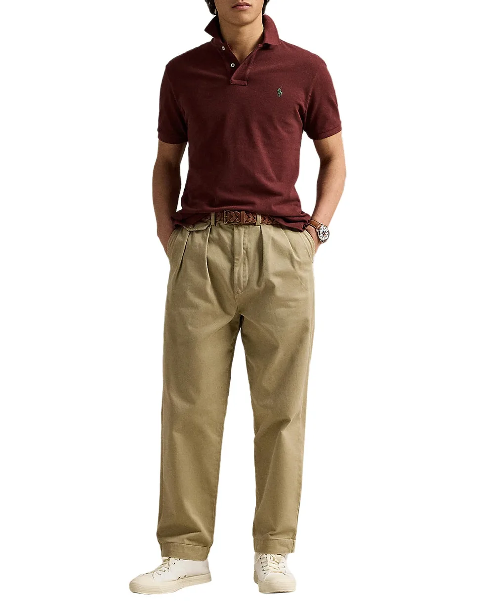 Поло Polo Ralph Lauren 710680784431, бордовый цвет • Купить в интернет-магазине Kameron