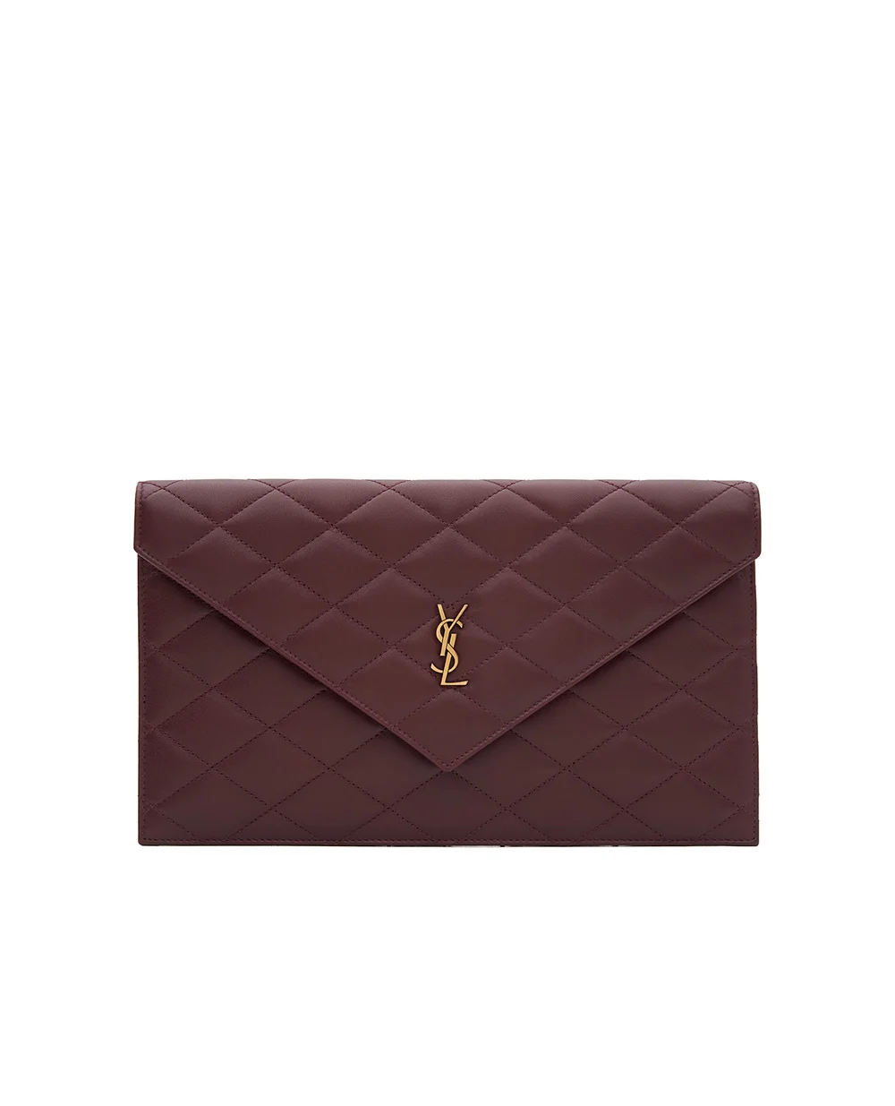 Cумка-клатч PARIS из овечьей кожи Saint Laurent 869533-1EL07, бордовый цвет • Купить в интернет-магазине Kameron
