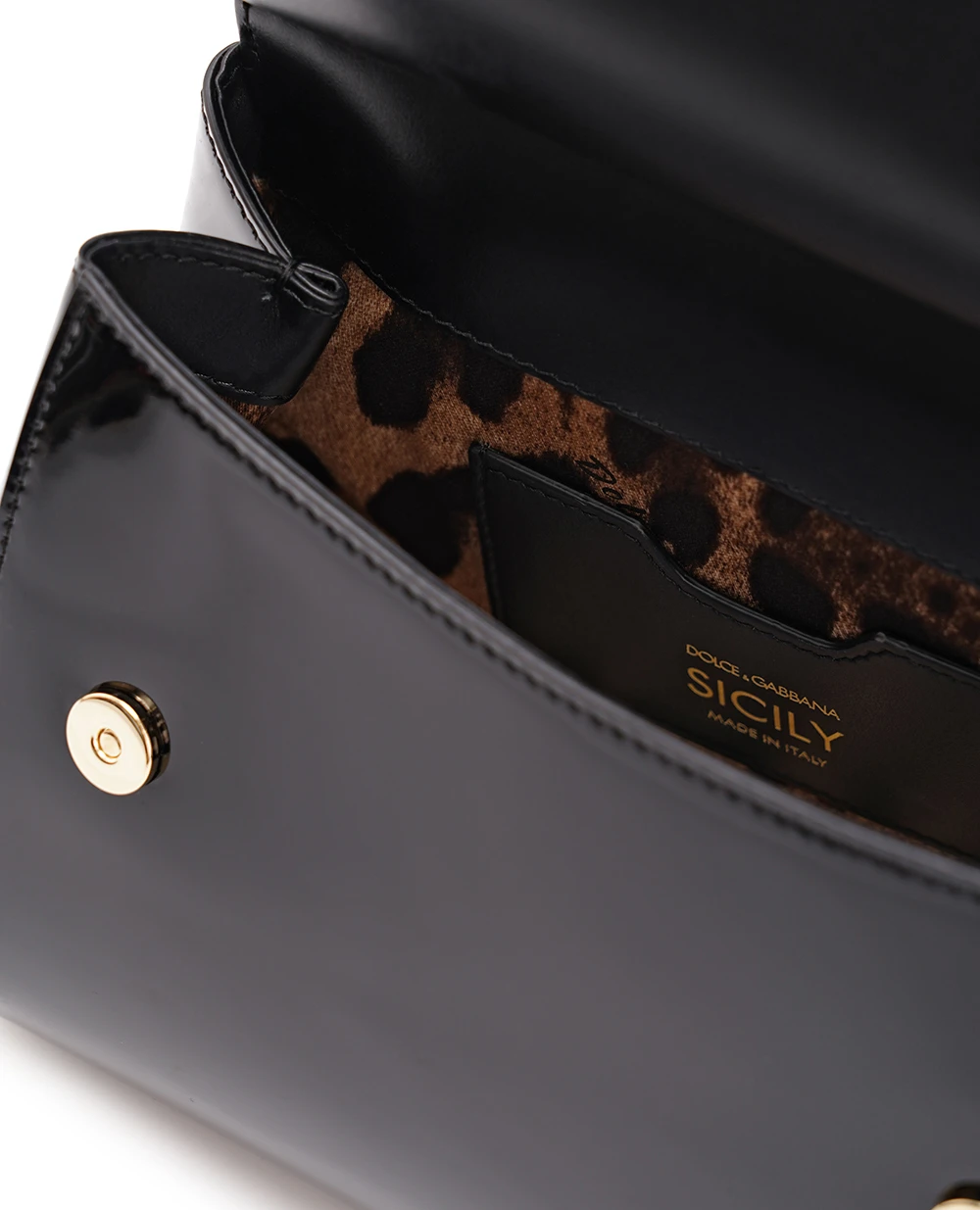 Кожаная сумка Sicily Medium Dolce&Gabbana BB6003-A1037, черный цвет • Купить в интернет-магазине Kameron