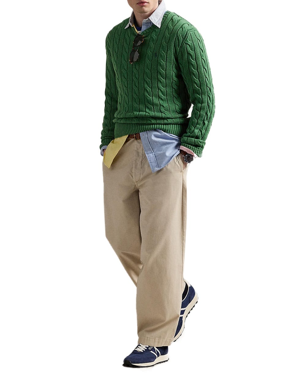 Джемпер с вишитым логотипом Polo Ralph Lauren 710775885519, зеленый цвет • Купить в интернет-магазине Kameron