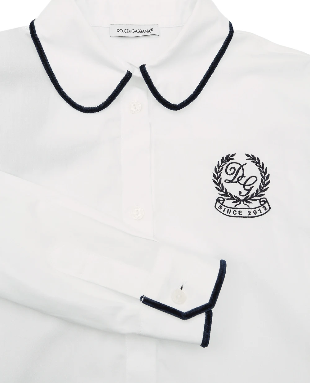 Блуза Dolce&Gabbana Kids L55S22-FU5GK-B, белый цвет • Купить в интернет-магазине Kameron