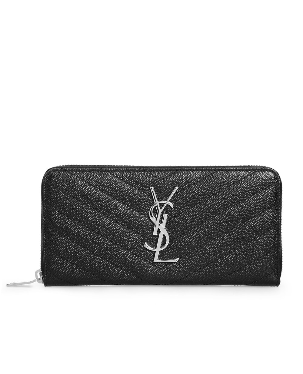Кожаный кошелек Saint Laurent 358094-BOW02-, черный цвет • Купить в интернет-магазине Kameron