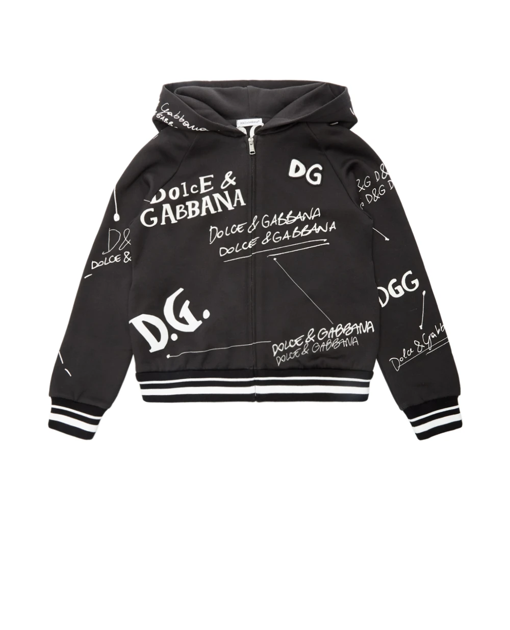 Худи Dolce&Gabbana Kids L5JW2R-G7XBP-S, черный цвет • Купить в интернет-магазине Kameron
