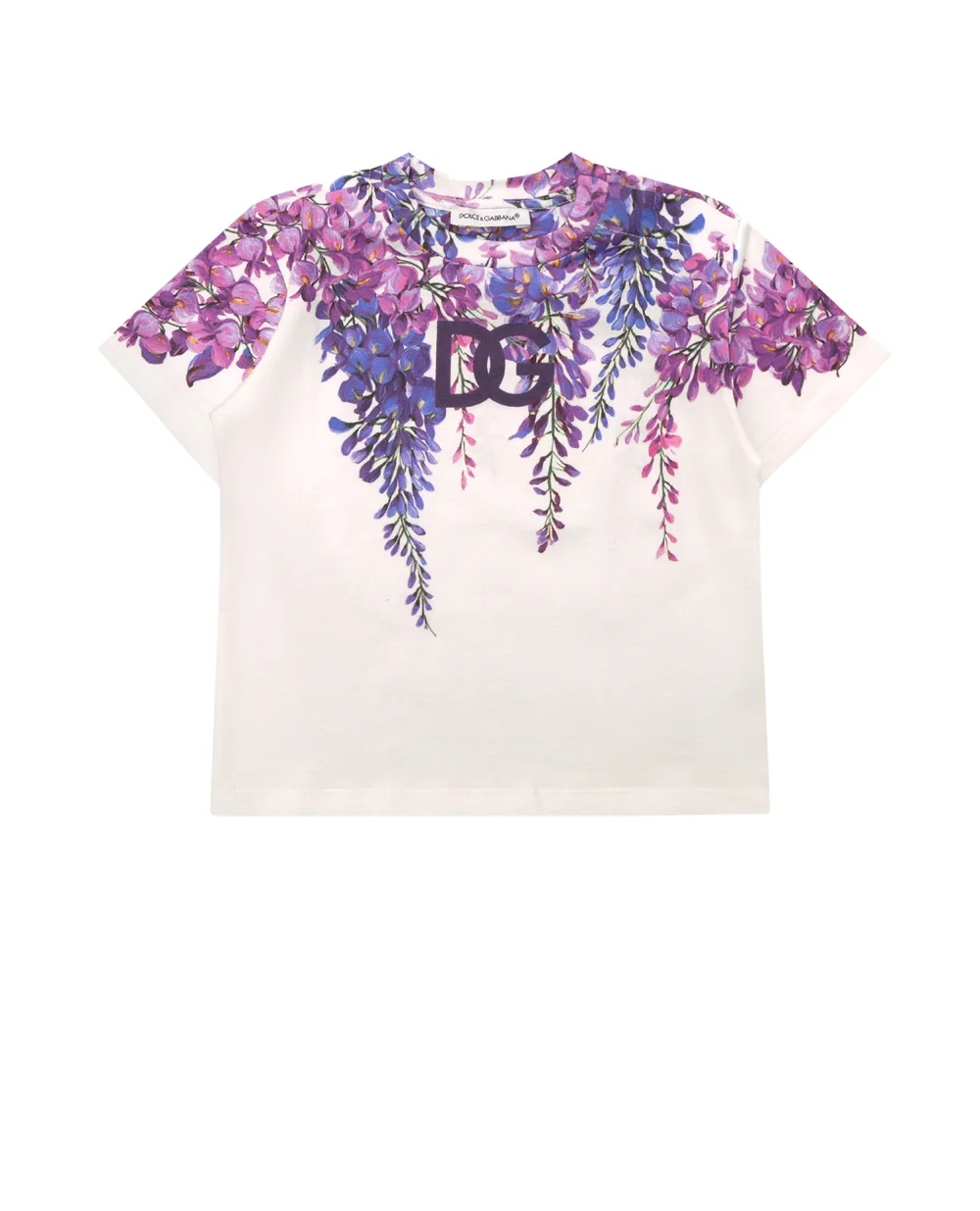 Детская футболка Dolce&Gabbana Kids L2JTAZ-G7CF7, белый цвет • Купить в интернет-магазине Kameron