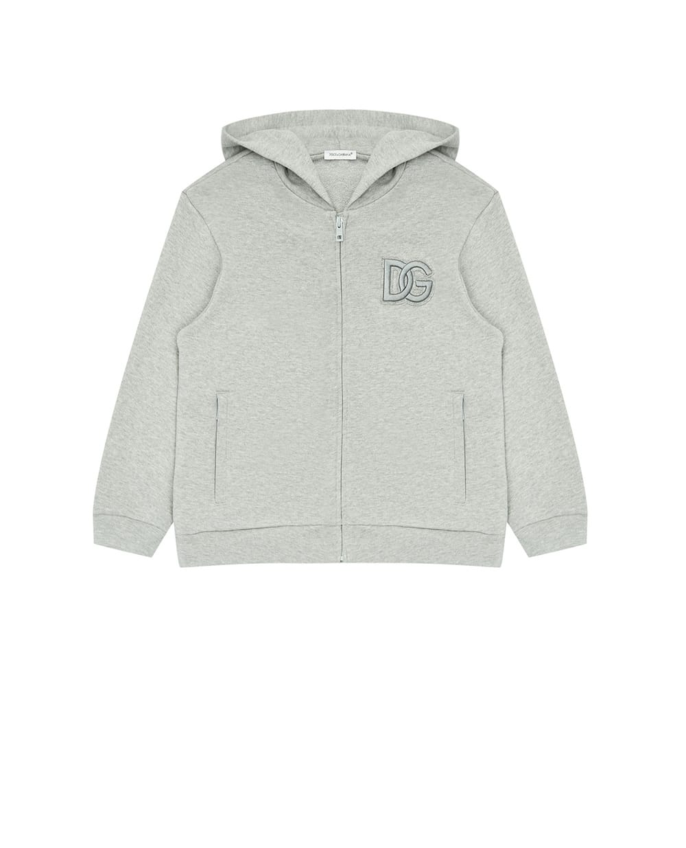 Худи Dolce&Gabbana Kids L4JWBN-G7BDB-B, серый цвет • Купить в интернет-магазине Kameron