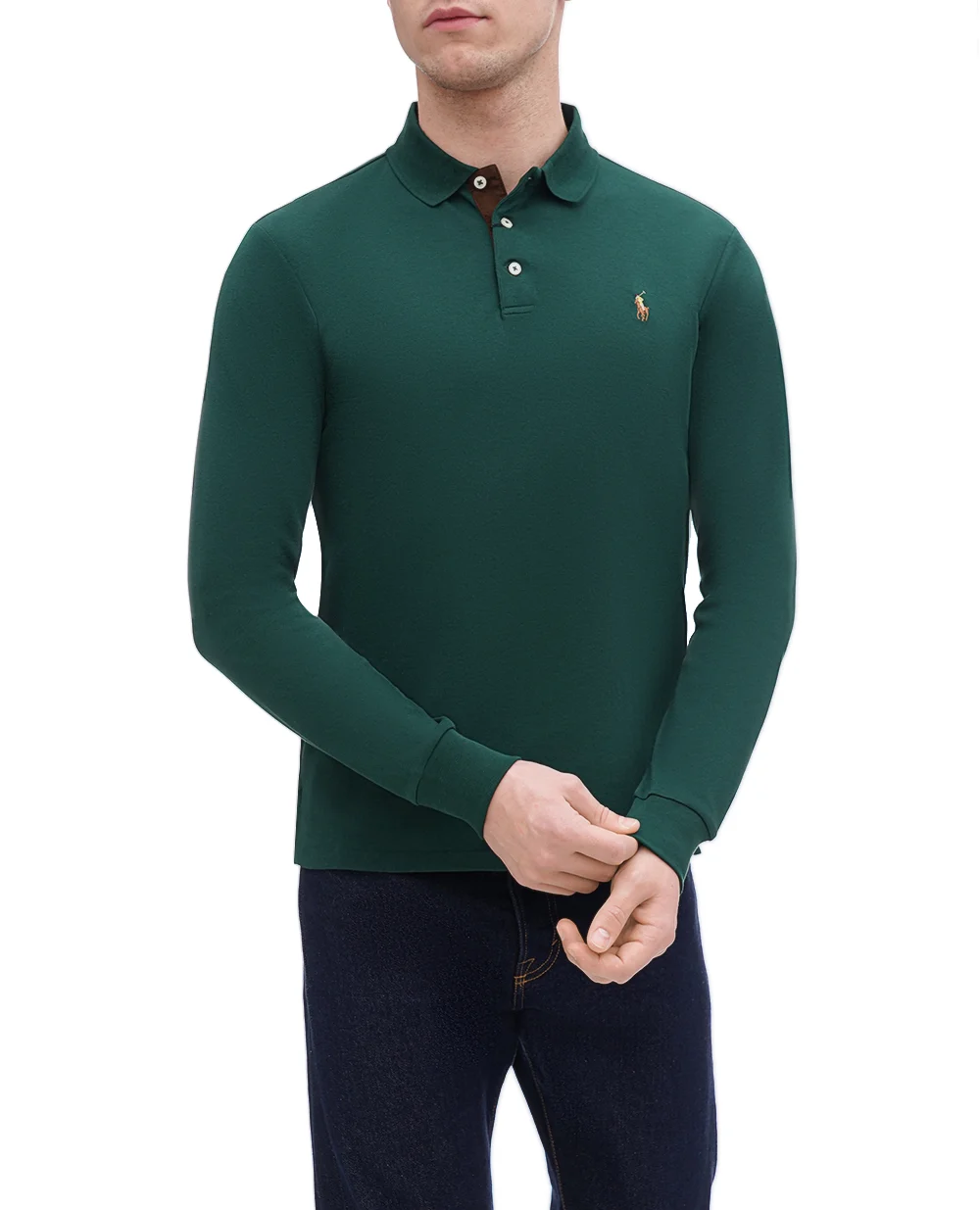 Поло Polo Ralph Lauren 710671785037, зеленый цвет • Купить в интернет-магазине Kameron