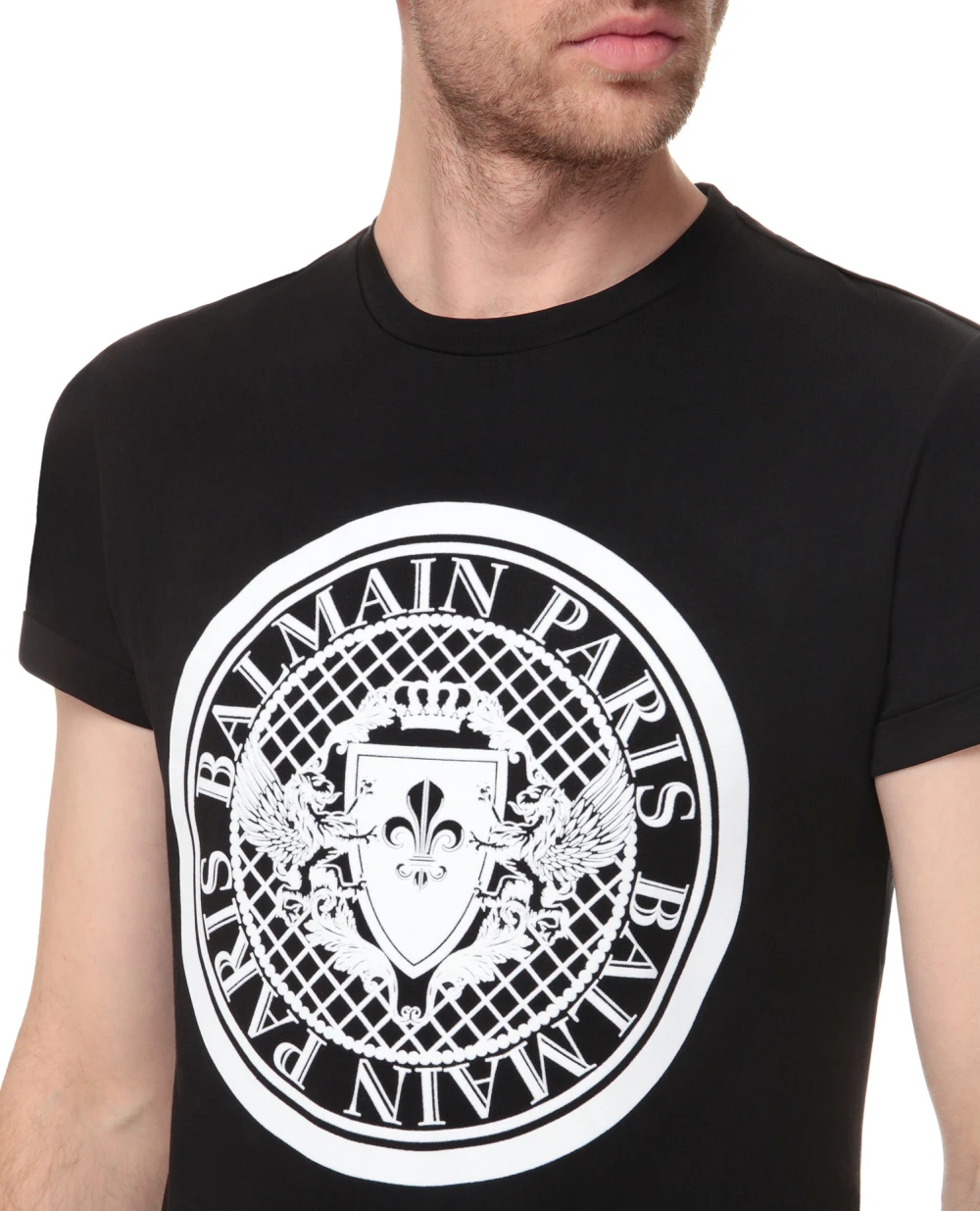 Футболка Balmain VH1EF010B030, черный цвет • Купить в интернет-магазине Kameron