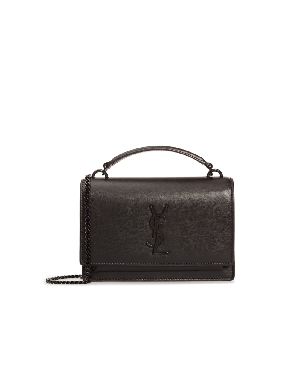Кожаная сумка Sunset Saint Laurent 533026-D422U-, черный цвет • Купить в интернет-магазине Kameron