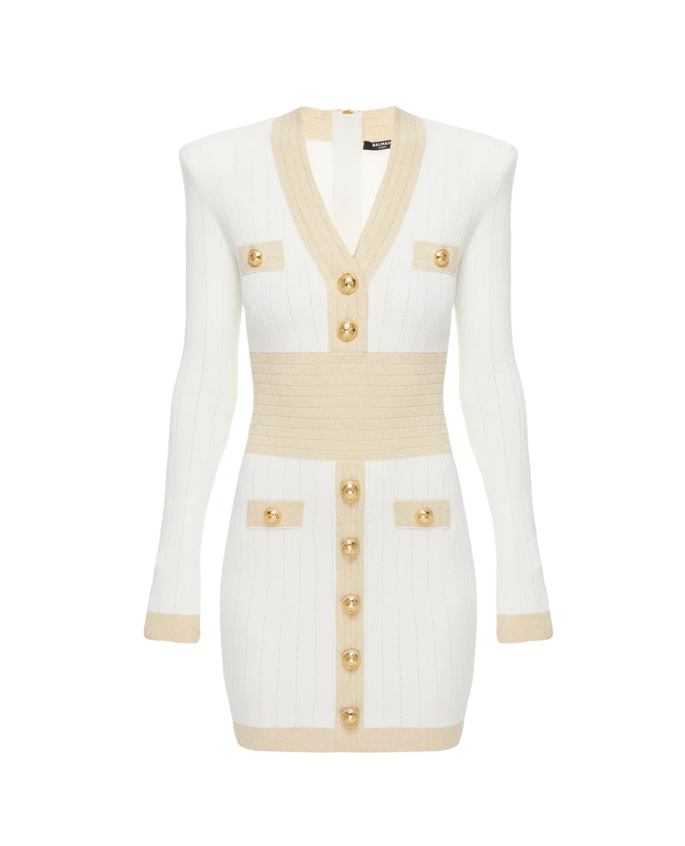 Платье Balmain AF1R8060KD74, белый цвет • Купить в интернет-магазине Kameron
