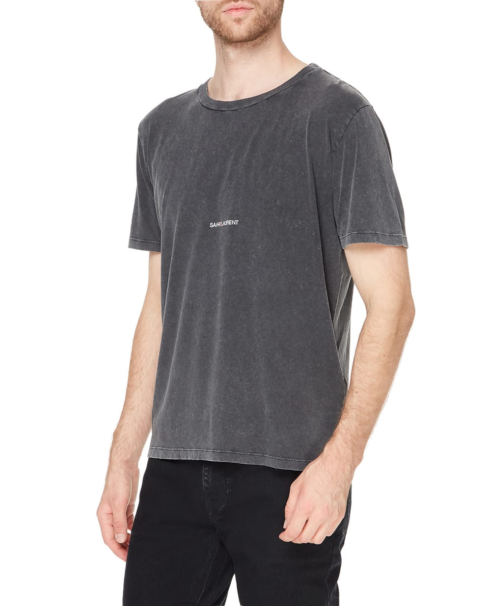 Футболка Saint Laurent 498281-YB2LO-, серый цвет • Купить в интернет-магазине Kameron