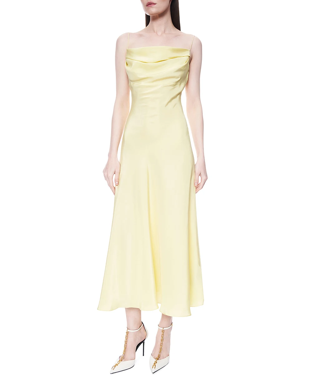 Платье из шелка Balmain GF1RN350SF32, желтый цвет • Купить в интернет-магазине Kameron